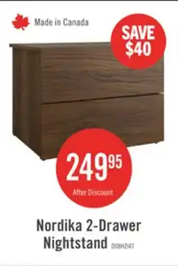 The Brick Nordika 2-Drawer Nightstand - Walnut offer