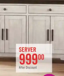The Brick Willow Dining Server with Storage & 2 Drawers, 64W - Rustic White & Brown offer