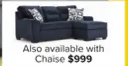 Leon's Mackay Reversible Chaise Sofa - Blue offer