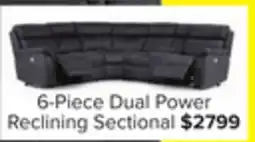Leon's Haven 6-Piece Dual Power Reclining Sectional - Grey offer