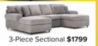 Leon's Jupiter 3-Piece Sectional - Ash Grey offer