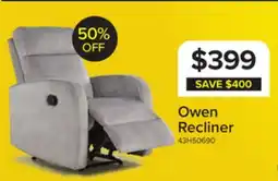 Leon's Owen Recliner - Grey offer