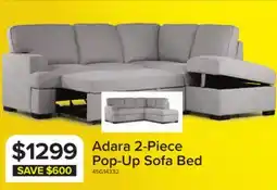 Leon's Adara 2-Piece Sectional with Left-Facing Pop-Up Bed - Beige offer
