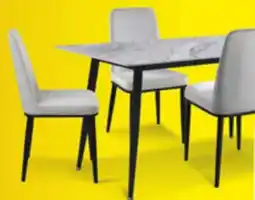 Leon's Emberly 5-Piece Sintered Dining Set - Beige, Black offer