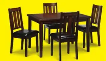 Leon's Boyd 5-Piece Dining Set - Dark Brown Cherry offer