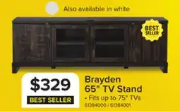 Leon's Brayden 65 TV Stand - Charcoal offer