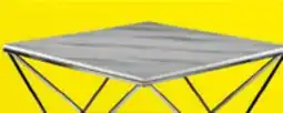 Leon's Lynn 39 Coffee Table - Marble and Stainless Steel offer
