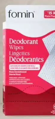 Walmart Fomin deodorant wipes offer