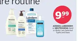 Rexall AVEENO, LUBRIDERM or NEUTROGENA Hand or Body Care offer