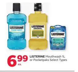Rexall LISTERINE Mouthwash 1L or Pocketpaks offer