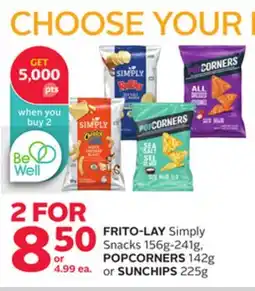 Rexall FRITO-LAY Simply Snacks 156g-241g, POPCORNERS 142g or SUNCHIPS 225g offer