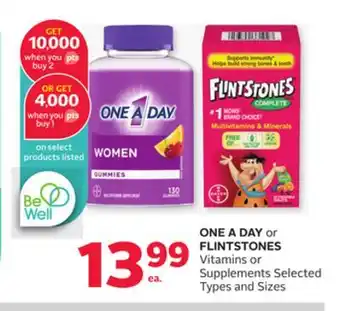 Rexall ONE A DAY or FLINTSTONES Vitamins or Supplements offer