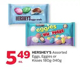 Rexall HERSHEY'S Assorted Eggs, Eggies or Kisses 180g-340g offer