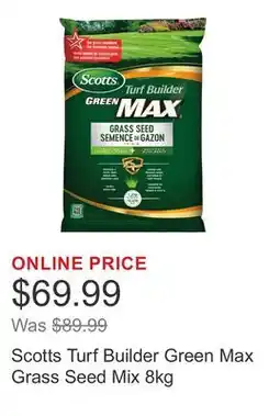 Costco Scotts Turf Builder Green Max Grass Seed Mix offer