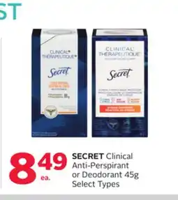 Rexall SECRET Clinical Anti-Perspirant or Deodorant offer
