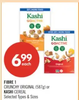 Shoppers Drug Mart FIBER 1 CRUNCHY ORIGINAL (587g) or KASHI CEREAL offer