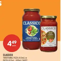 Shoppers Drug Mart CLASSICO TRADITIONAL PIZZA (410mL) or PASTA (410mL - 600mL) SAUCE offer