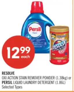 Shoppers Drug Mart RESOLVE OXI ACTION STAIN REMOVER POWDER (1.38kg) or PERSIL LIQUID LAUNDRY DETERGENT (1.86L) offer