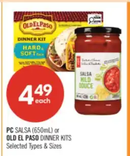 Shoppers Drug Mart PC SALSA (650mL) or OLD EL PASO DINNER KITS offer