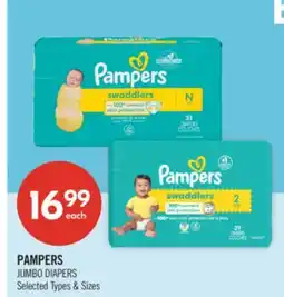 Shoppers Drug Mart PAMPERS JUMBO DIAPERS offer