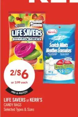 Shoppers Drug Mart LIFE SAVERS or KERR'S CANDY BAGS offer