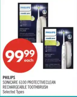 Shoppers Drug Mart PHILIPS SONICARE 6100 PROTECTIVECLEAN RECHARGEABLE TOOTHBRUSH offer