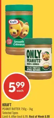 Shoppers Drug Mart KRAFT PEANUT BUTTER offer