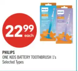 Shoppers Drug Mart PHILIPS ONE KIDS BATTERY TOOTHBRUSH offer