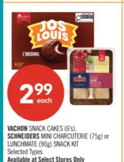 Shoppers Drug Mart VACHON SNACK CAKES (6's), SCHNEIDERS MINI CHARCUTERIE (75g) or LUNCHMATE (90g) SNACK KIT offer