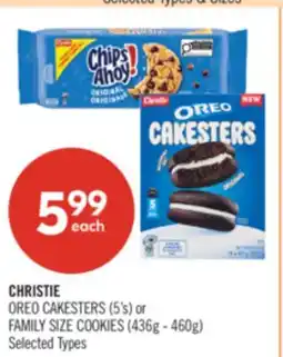 Shoppers Drug Mart CHRISTIE OREO CAKESTERS (5's) or FAMILY SIZE COOKIES (436g - 460g) offer