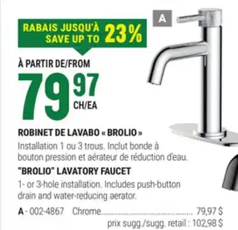 BMR ROBINET DE LAVABO  BROLIO  offer