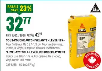 BMR SOUS-COUCHE AUTONIVELANTE  LEVEL-125  offer