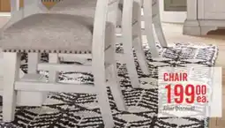 The Brick Willow Dining Chair with Cushion Fabric Seat & Nailhead Trim - Rustic White offer
