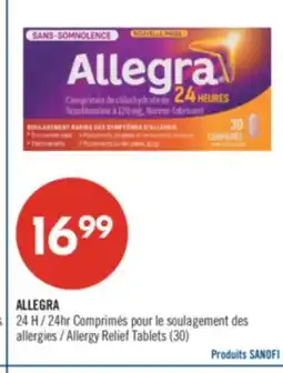 Pharmaprix ALLEGRA Allergy Relief Tablets offer
