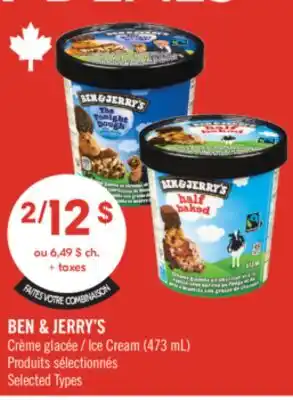 Pharmaprix BEN & JERRY'S Ice Cream offer
