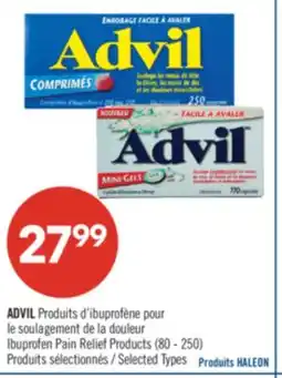 Pharmaprix ADVIL Ibuprofen Pain Relief Products offer
