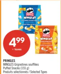 Pharmaprix PRINGLES MINGLES Puffed Snacks (155 g) offer