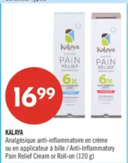 Pharmaprix KALAYA Anti-Inflammatory Pain Relief Cream or Roll-on offer