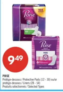 Pharmaprix POISE Protective Pads (12 - 30) or Liners (28 - 54) offer