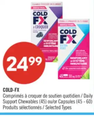 Pharmaprix COLD-FX Daily Support Chewables (45) or Capsules (45 - 60) offer