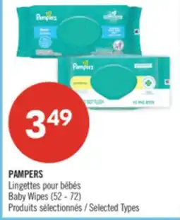 Pharmaprix PAMPERS Baby Wipes offer