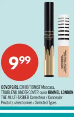Pharmaprix COVERGIRL EXHIBITIONIST mascara TRUBLEND UNDERCOVER RIMMEL LONDON THE MULTI-TASKER concealer offer