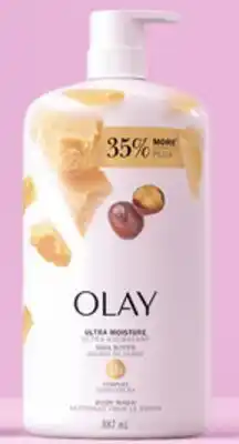Walmart Nettoyant pour le corps Défi au temps ou ata Ultra hydratant de Olay offer