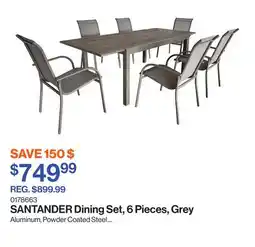 Patrick Morin SANTANDER Dining Set, 6 Pieces, Grey offer