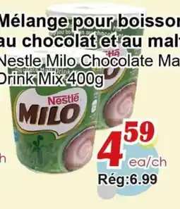 Marche C&T Mélange pour boissons au chocolat et au malt Nestle Milo Chocolate Malt Drink Mix offer