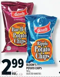 Metro Bloom's potato chips offer