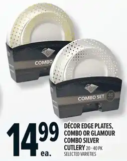 Metro Décor edge plates, combo or glamour combo silver cutlery offer