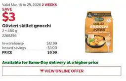 Costco Olivieri skillet gnocchi offer