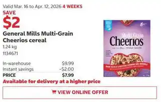 Costco General Mills Multi-Grain Cheerios cereal offer