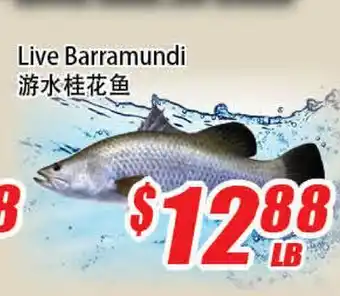 WinCo Food Mart Live Barramundi offer